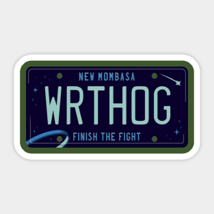 Warthog License Plate Sticker